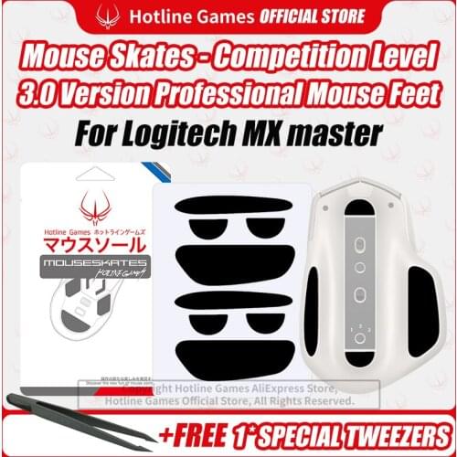 Hotling Games 3.0 Competition Level Mouse Skates Mouse Feet Pad Replacement Feet for Logitech MX Master 0.28mm/0.6mm Thickness