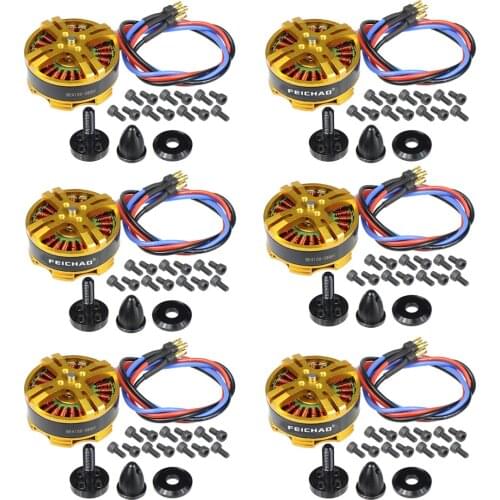 6PCS FEICHAO 4108 3-6S 380KV 580KV 720KV Multi Rotor Disc Brushless Motor For Helicopter