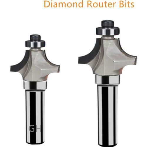 Diamond wood milling cutter Chamfer Round Router Bits Woodworking tools Trimming Engraving Cleaning PCD end mill Slotter Door Kn