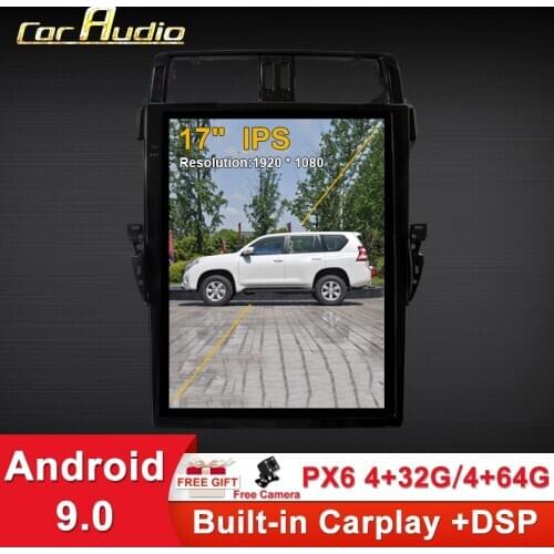 Android 9.0 DSP Tesla style 17 inch Car Radio Multimedia Player For TOYOTA PRADO / LC150 / PRADO 150 2014-Car GPS Navigation