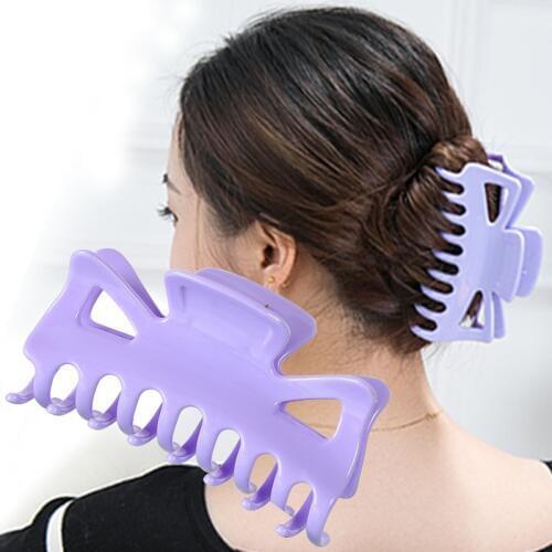 Free shipping 2pcs big basic women hairclips girls hairpins ins hair claw clip ladys side clips Hair accessories