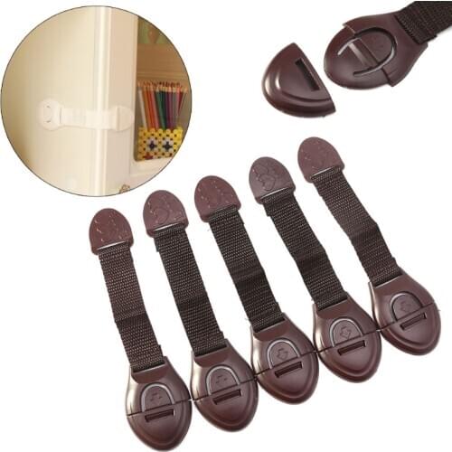 4pcs Baby Safety Drawer and Cabinet Lock Kids Proof Child Door Locks White Brown Cheap Stuff Newborn Protection Products