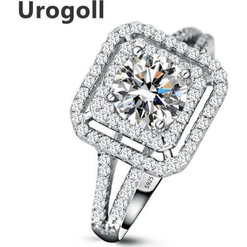 Brand New AAA Zirconia Rings For Women Luxury Engagement Wedding Ring Real Sterling Silver 925 Jewelry Gifts