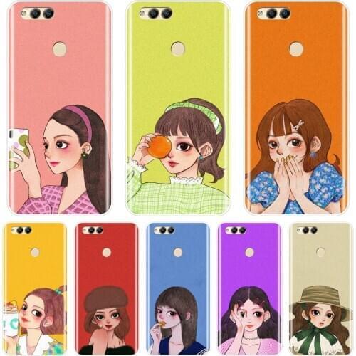 For Huawei Honor 10 9 8 8X MAX 7 7S 7X 7A 7C Pro Phone Case Silicone Soft Pretty Girl Back Cover For Huawei Honor 7 8 9 10 Lite