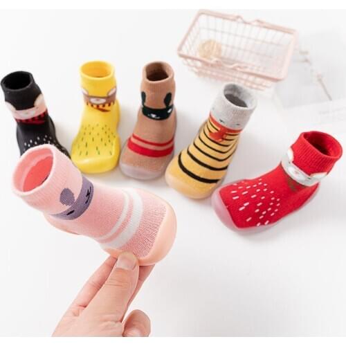 Baby Toddler Winter Floor Animal Anti-Dropping Heel Kids Warm Socks Shoes 5Sizes 6Colors PMENGCHU