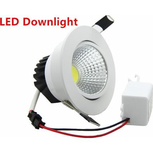 Dimmable LED COB Downlight AC110V 220V 3W/5W/7W/12W Recessed LED Spot Light lumination Indoor Decoration Ceiling Lamp