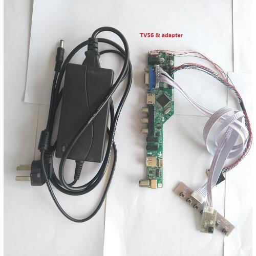 TV LED AV VGA HDMI RF universal compatible Controller Board with adapter power laptop 40pin kit laptop AUDIO for panel screen