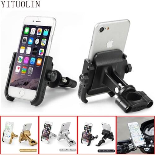 For YAMAHA VIRAGO 535 TRACER 900 GT FAZER 1000 MT03 MT 10 Universal Mobile Phone Holder Motorcycle Bicycle Stand Rotatable