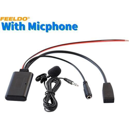 FEELDO 5set Car Audio Wireless 10pin Bluetooth Module Receiver AUX Adapter For BMW E46 3-SERIES CD Stereo Radio Bluetooth Cable