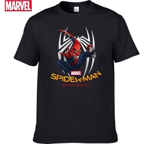 Marvel The Avengers spiderman t shirt Comfortable 100% cotton Fashion clothes for teens Summer Tops t shirt for men #72