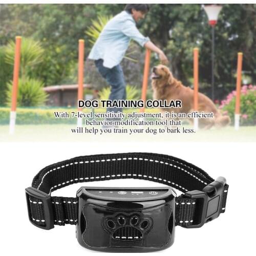 Hot Newest Electric Anti Barking Devices Ultrasonic Dog Training Collar USB Chargeable Stop Barking Vibration Anti Bark Devices