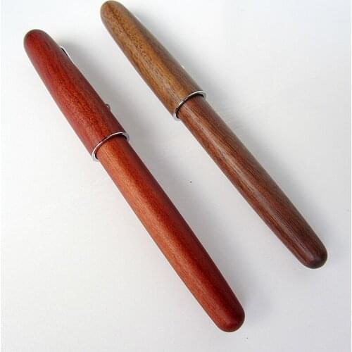 JINHAO 9035 ROSEWOOD WALNUT MEDIUM NIB FOUNTAIN PEN SILVER TRIM BUSINESS OFFICE BEST GIFT