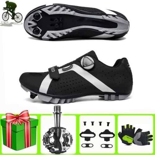 MTB Cycling Shoes Sneakers Men Professional Mountain Bike Shoes Breathable Black Bicycle Racing Women Self-Locking Mtb Sneakers