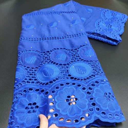 5 Yards Latest Swiss Voile Lace Fabric African Lace Fabric 2021 High Quality 100% Cotton Embroidery Nigerian Lace Fabric