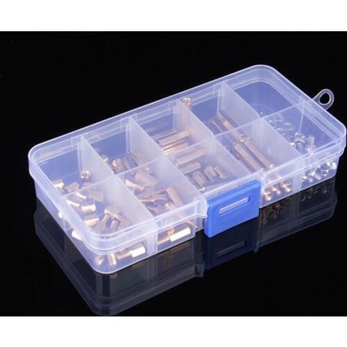 120PCS/Set Male Female M3 Brass Standoff Spacer PCB Board Screws Nut Assortment Repair Tool Set Kit