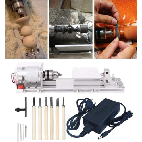 Mini Lathe Beads Polisher Machine High Precision Low Noise for Woodworking