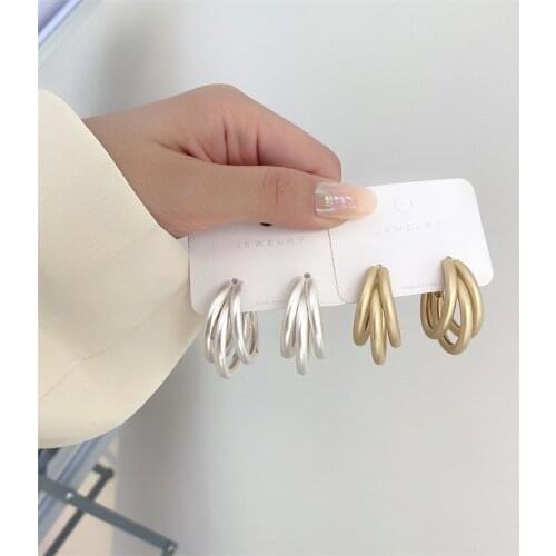 Minimalist ZA Metal Drop Earring Femme Korean Punk Round Cute Dangle Earrings for Women Wedding Gift Party Trendy Jewelry hot