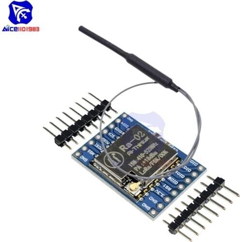 Diymore 433MHZ SX1278 LoRa Module 433M 10KM Ra-02 Wireless Spread Spectrum Transmission Board 2.4G IPX Antenna for Smart Home