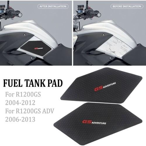 For BMW R1200GS R 1200 GS ADV Adventure 2004-2013 2012 Motorcycle Non-slip Side Fuel Tank Stickers Waterproof Pad Rubber Sticker