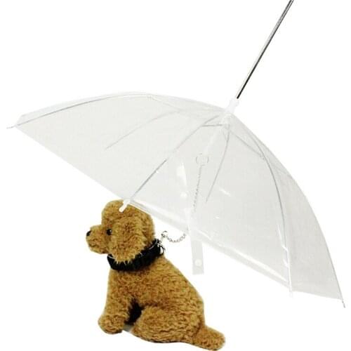 Legendog Newest Telescopic Handle Transparent Pet Umbrella With Dog Leash For Rain Walking Umbrellas Waterproof Pet Products
