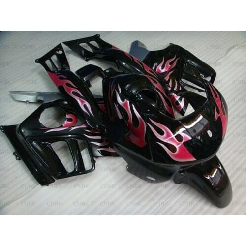 For CBR600 F3 1995 - 1998 Fairing CBR 600 F3 95 96 Pink Silvery Black Flame Body Kits for Honda Cbr600 95 96 Plastic Fairings