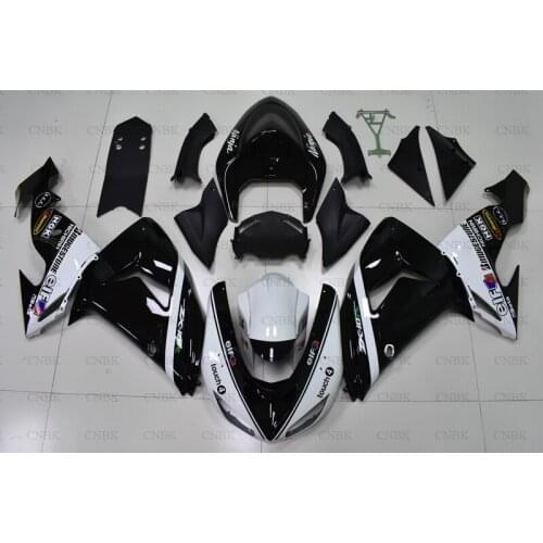 Plastic Fairings for Kawasaki ZX10r 2006 ZX10r Fairing Kits 07 Ninja ZX 10r Body Kits 2006 - 2007 Black White