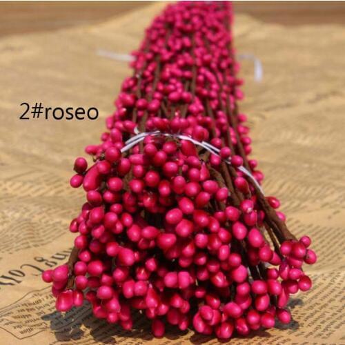 Festival supplies 65cm vine flower bud berry Headband Garland artificial beads Branches for Gift Box Craft Party DIY wreath Wh