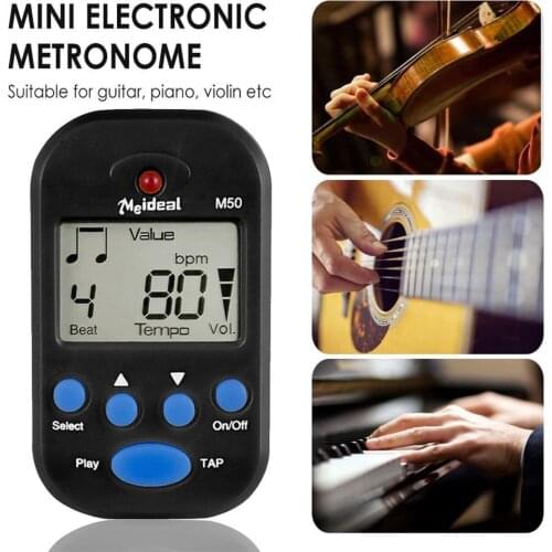 1pc Metronome Mini Professional Metronome W/led Indicator Clip-on Digital Metronome Lcd Violin For Guitar Piano Screen Tune H5U7