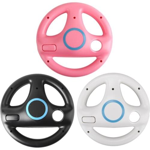 3 Color Plastic Game Racing Steering Wheel for Nintendo Wii Remote Controller Racing Wheel for Wii Kart Racing Games Controller