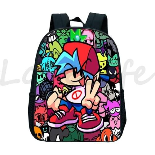 Friday Night Funkin Backpack Toddler Kindergarten Bags Mini Cartoon Knapsack Kids School Bags Baby Boys Girls Bookbags