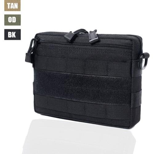 1000D Tactical Molle Admin Pouch Utility EDC Gadget Gear Pouch Map Pocket Military Use Water-Resistant Hunting Accessory Bag