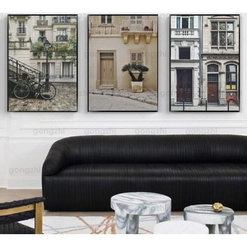 Street Corner Landscape Art Canvas Painting Printing Hd Poster Living Room Bedroom Cafe London Style Wall High Quality Decor
