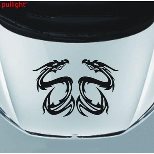 Car Dragon Flames Tribal Hood Decals Truck Vinyl Decor Bonnet sticker