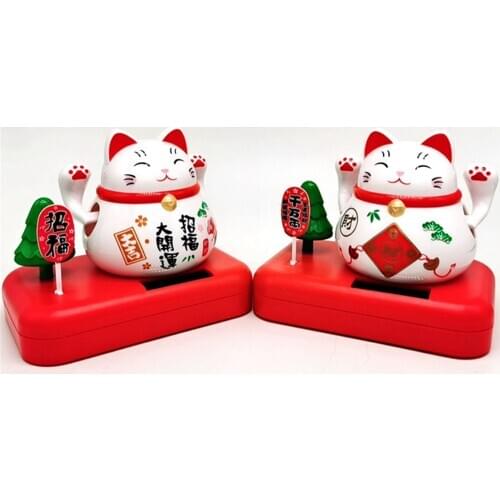 Funny Solar Dancer Figure Toy Lucky Cat Windowsill Decoration Holiday Gift