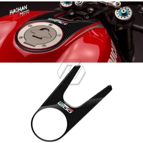 For Ducati Monster 1200 2015 2016 2017 3D Carbon-look Motorcycle Top Tank Pad Protector