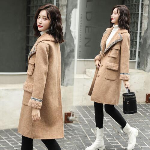 Women Faux Leather Lambs Wool Coat Female Long Thick Warm Shearling Coats Suede Leather Jackets Autumn Winter Female Outerwear