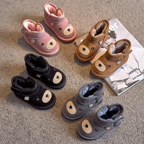 Girls Snow Boots New Fashion Comfortable Thick Warm Kids Boots Lobbing Ball Thick Children Winter Cute Boys Boots Princess Shoes