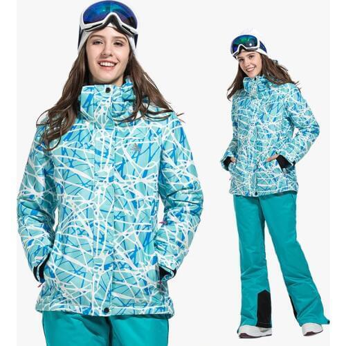 2020 Winter Ski Suit Womens Waterproof Outdoor Snowboard Jacket Overalls Warm Hooded Sports Skiing Suit Windproof
