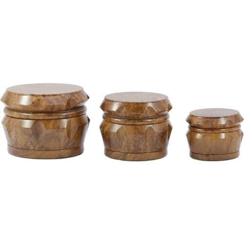1Pcs Latest Upscale wood two colors 4 Layers Smoking Herb Grinders Tobacco Cigarette Quality Grinder Accessories