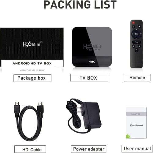 10PCS/LOT Smart H96 Mini H8 TV Box Android 9.0 2GB 16GB RK3228 dual Wifi BT4.0 Go0gle Play y0utube Media Player