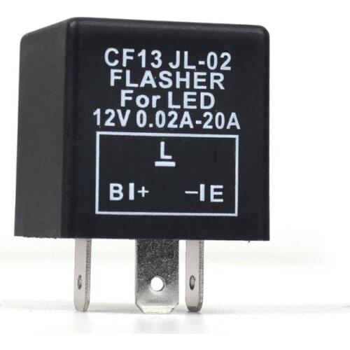 12V Electronic LED Flasher Blinker Relay 3 Pin CF13 JL-02 Automobile Turn Signal Light Flasher Commonly Shockproof Interior Part