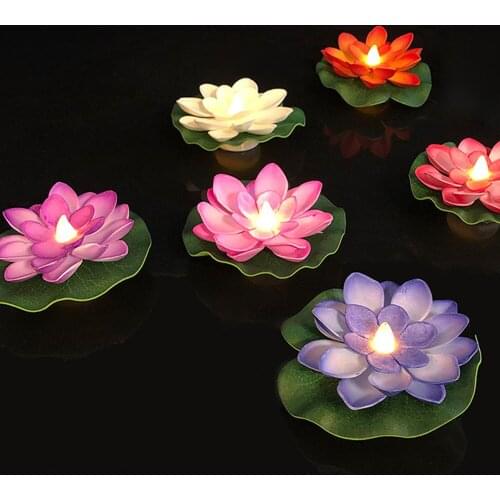 12x 6x Electric floating candles Water Sensor Bathtub Lamp Warm White RGB Color Changing Festival Pool Light Wedding party decor