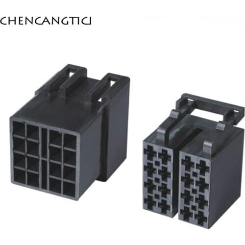 2 Sets 16 Pin 3.5mm Auto Audio Cable Socket Automotive ISO Wire Plug Female Male Connector For Volkswagen VW Bora