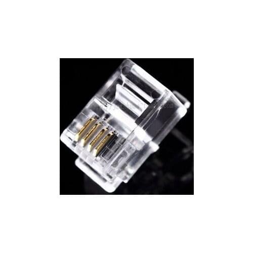 30 PCS Free shipping RJ9 modular plug 4P4C telephone modular plug /connector RJ9 adapter 4P4C Connector Plug for Handset Cable