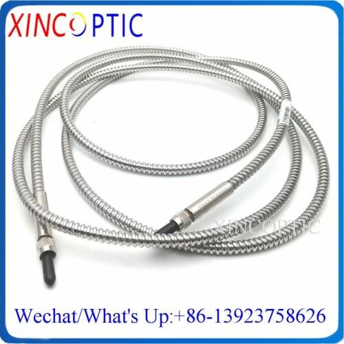 7x200µm Core Fibers Hight/Low-OH,2M,Pure Silica Metal Ferrule 6.0mm Armored Round-to-Linear Fiber Optic Bundle Patch Cord Cable