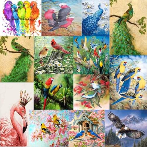 Diamond Painting Diamond Mosaic Embroidery Colorful birds 5d Diy Full Round Drill Home Decoration Bedroom Holiday Gifts