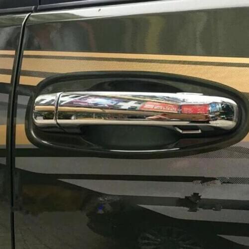 Bbincar Chrome 8pcs Car Exterior Door Handles Cover Trim Protector Molding For Toyota Land Cruiser FJ200 LC200 2016 2017