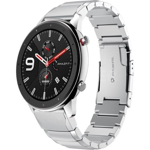 For huami Amazfit GTR 42mm/Pace Stratos 2 2S Bracelet watchband For Huami Amazfit GTR 47mm Metal Stainless Steel Strap bands