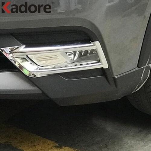 For Nissan Kicks 2016 2017 2018 Front Fog Light Lamp Cover Trim Chromium Styling Foglight Decoration Trims Accessories