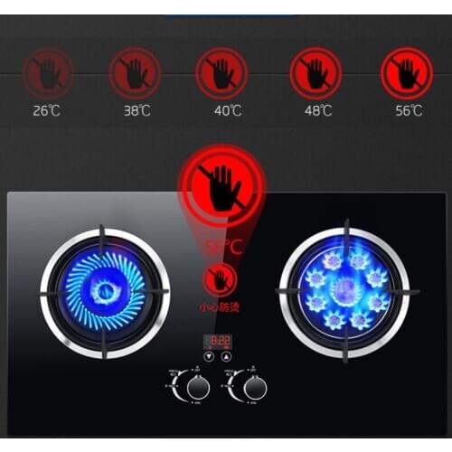 Fierce gas stove Double stove Embedded gas stove Household Natural gas liquefied gas stove Cooker cooktop gas cooktop